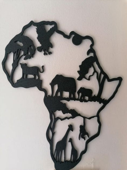 African Wildlife Continent Wall Art