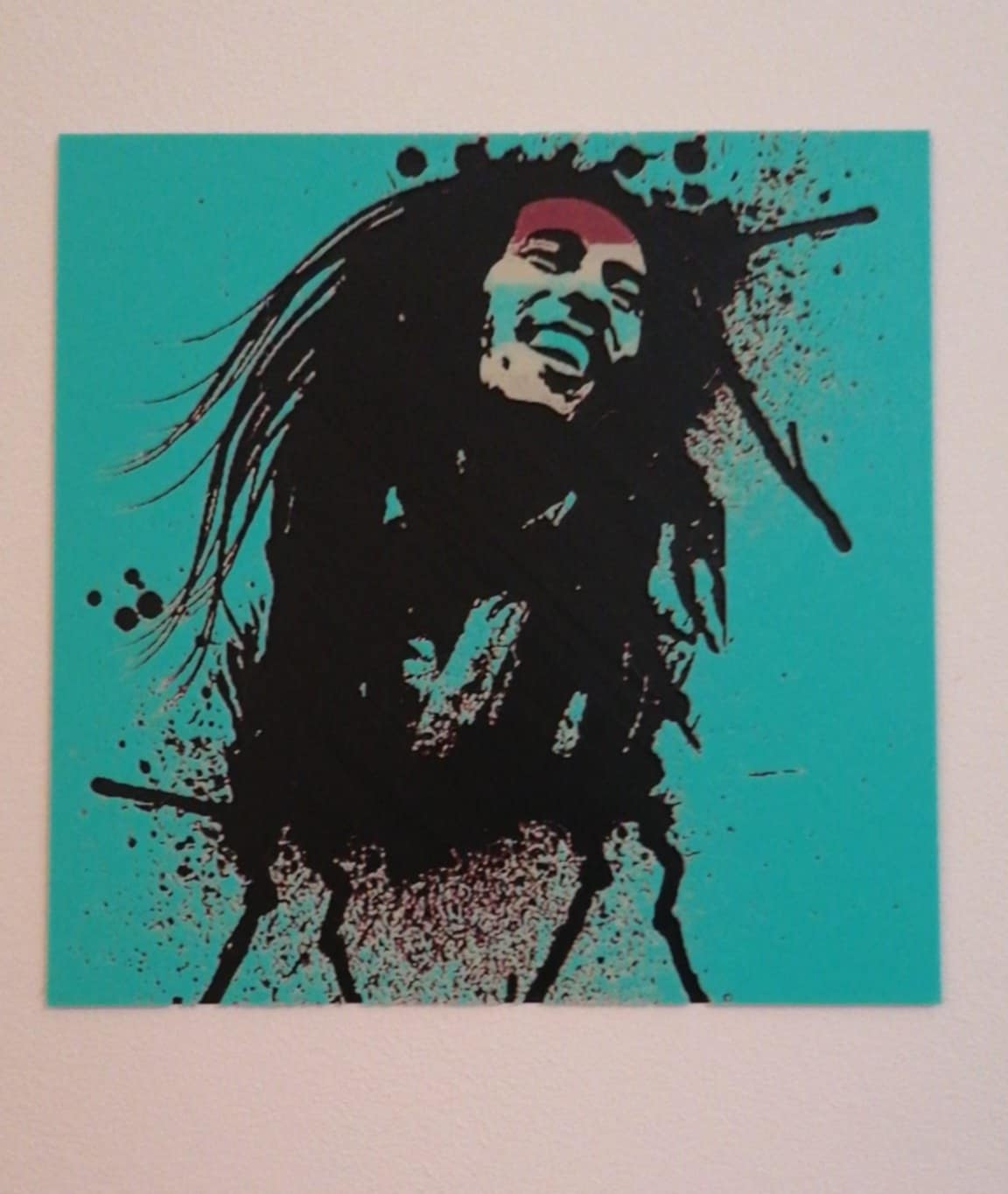 Bob Marley Inspired Splatter Wall Art