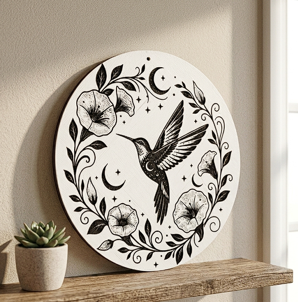 Celestial Hummingbird Wall Art