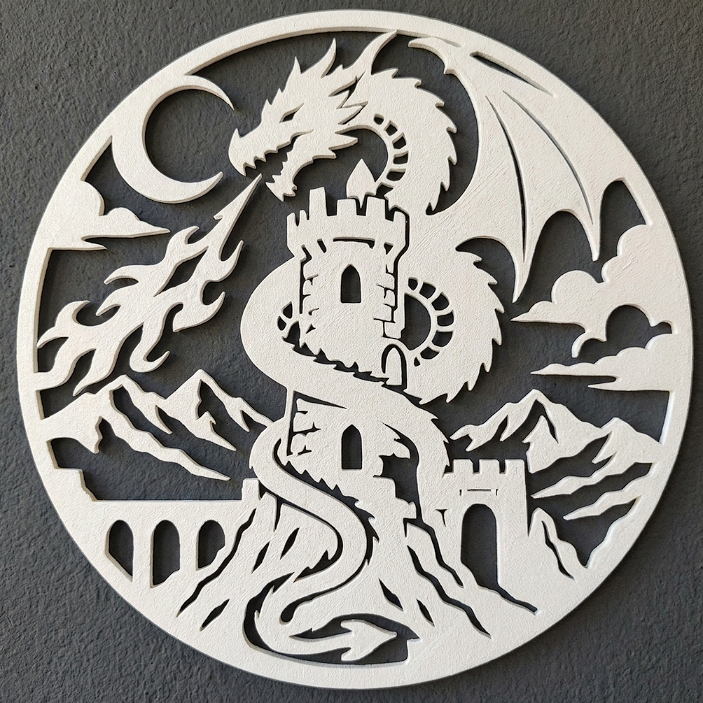 Dragon & Castle Fantasy Wall Art