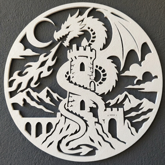 Dragon & Castle Fantasy Wall Art