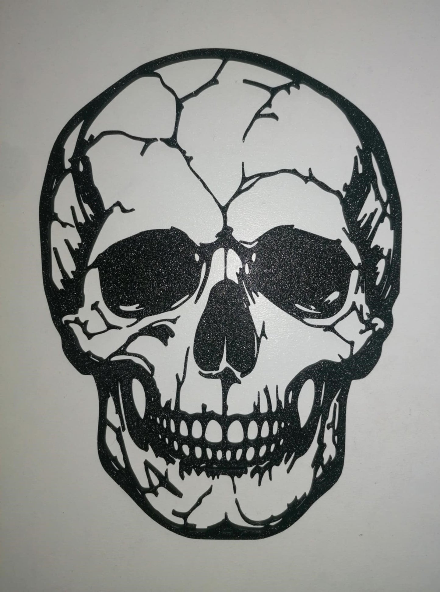 Cracked Skull Silhouette Wall Art