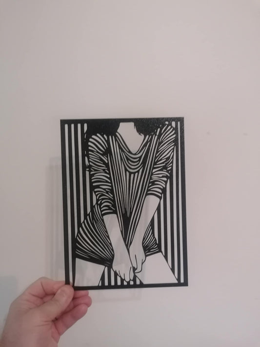 Draped Figure Silhouette Wall Art
