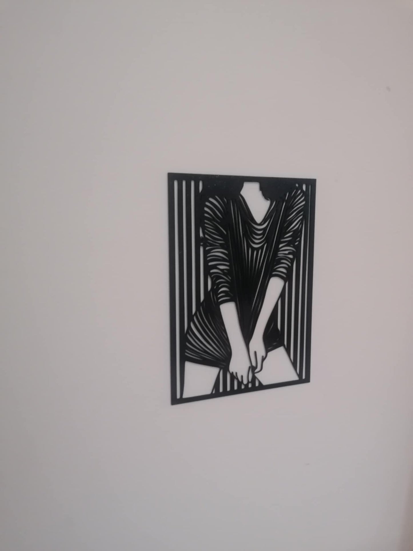 Draped Figure Silhouette Wall Art