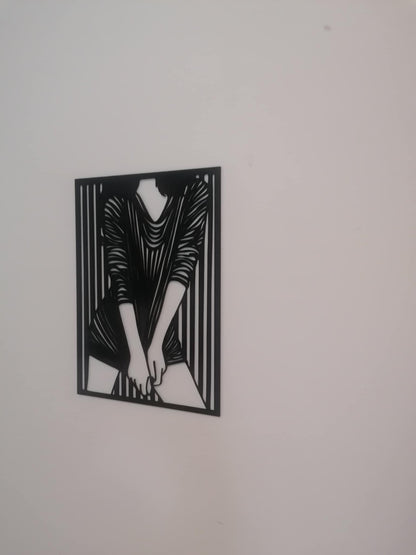 Draped Figure Silhouette Wall Art