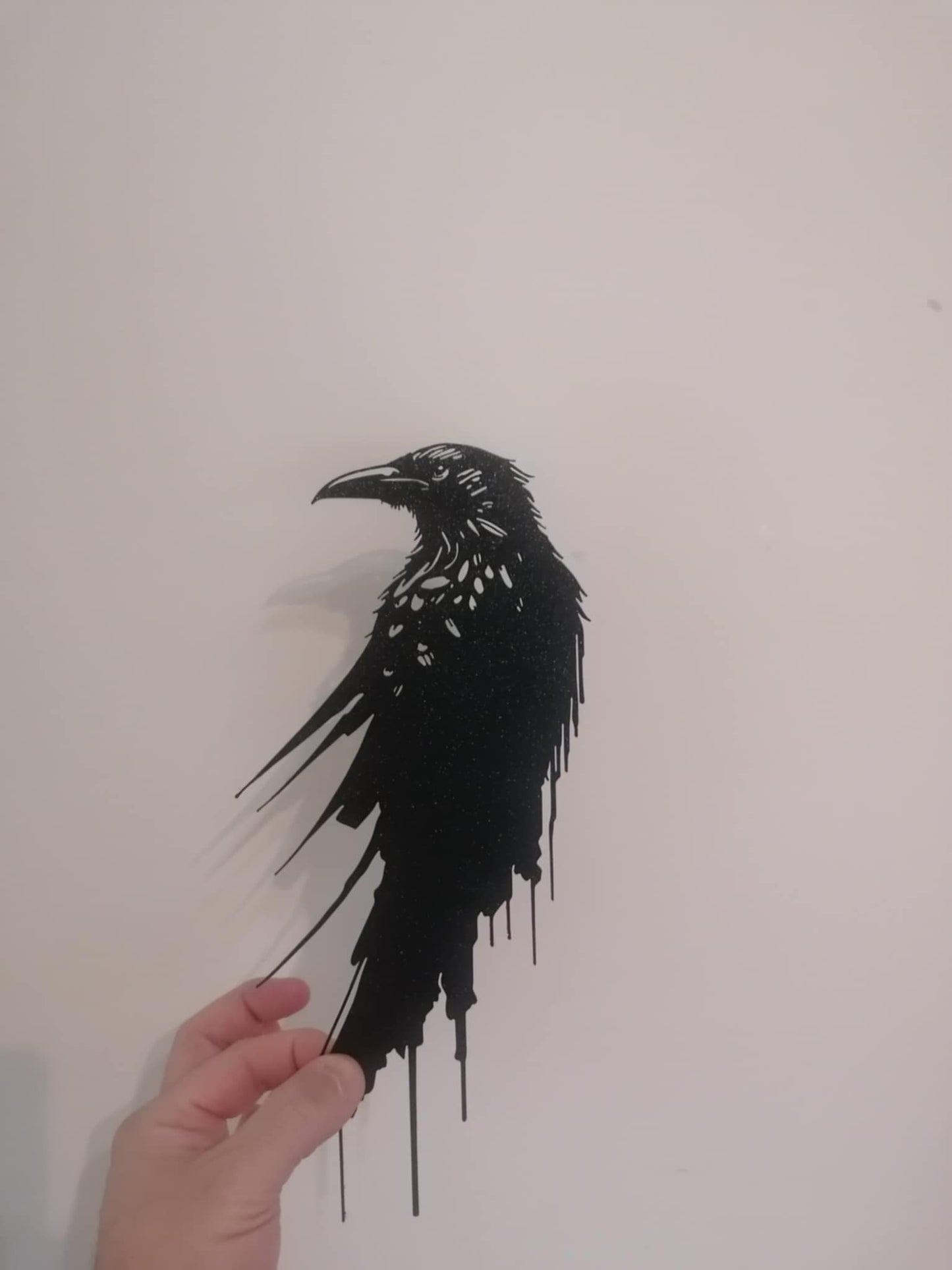 Dripping Raven Silhouette Wall Art