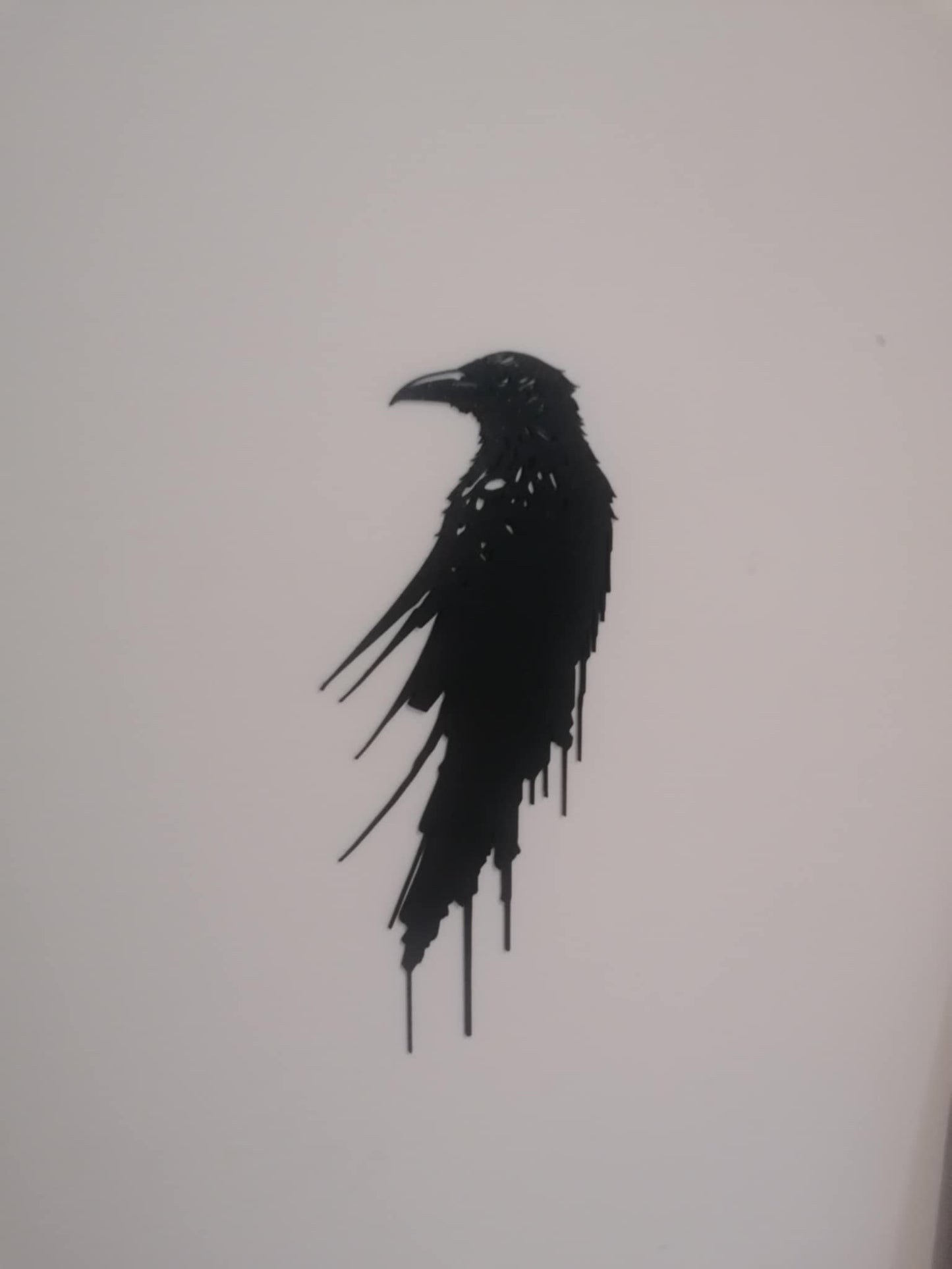 Dripping Raven Silhouette Wall Art