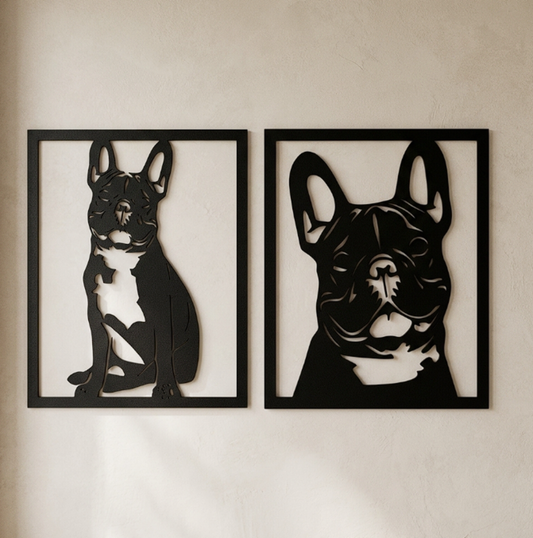 French Bulldog Silhouette Wall Art – Two Designs Available