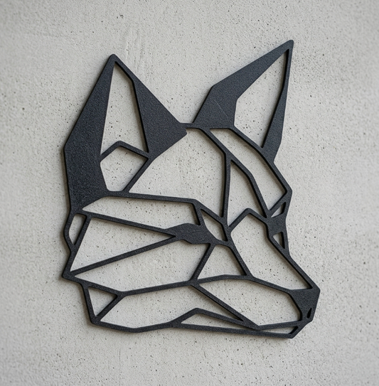 Geometric Fox Head Wall Art