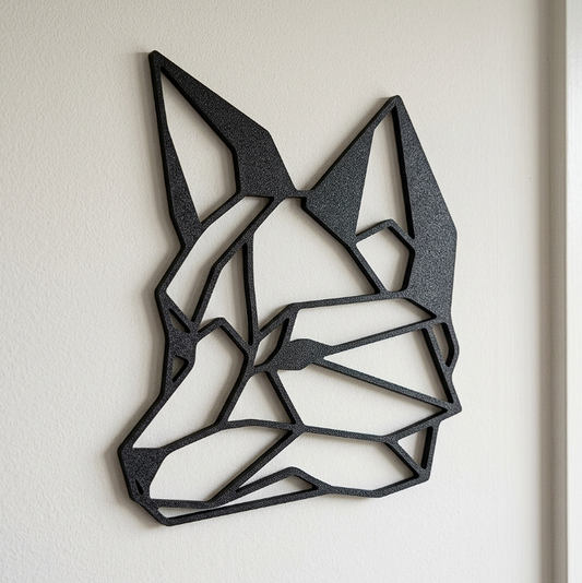 Geometric Fox Head Wall Art