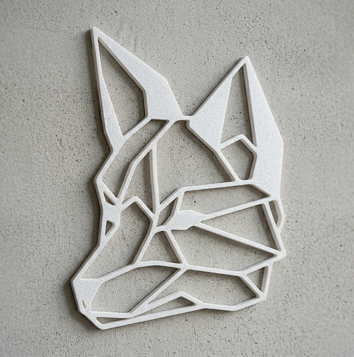 Geometric Fox Head Wall Art