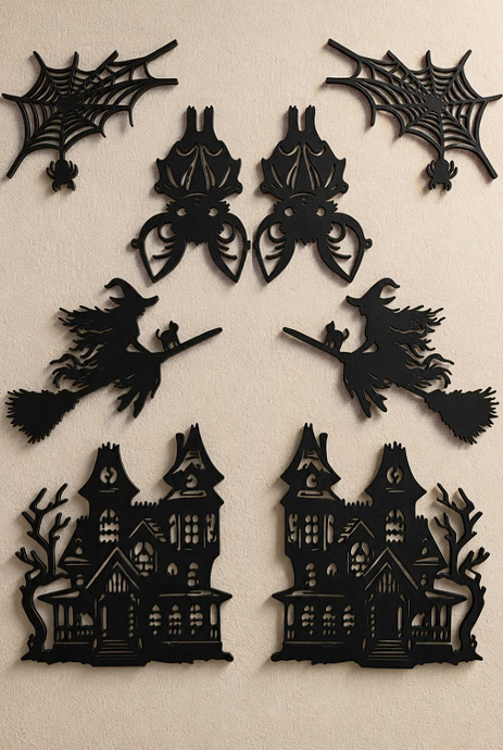 Glow in the Dark Halloween Wall Art Set