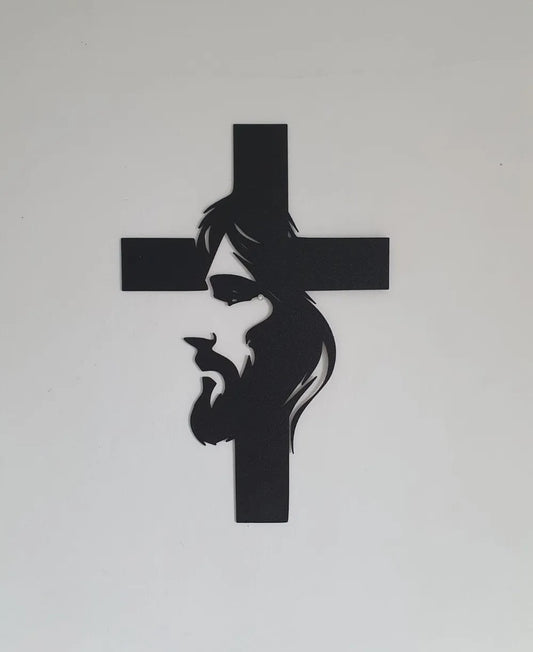 Jesus Cross Silhouette Wall Art