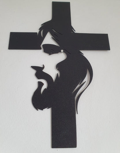 Jesus Cross Silhouette Wall Art