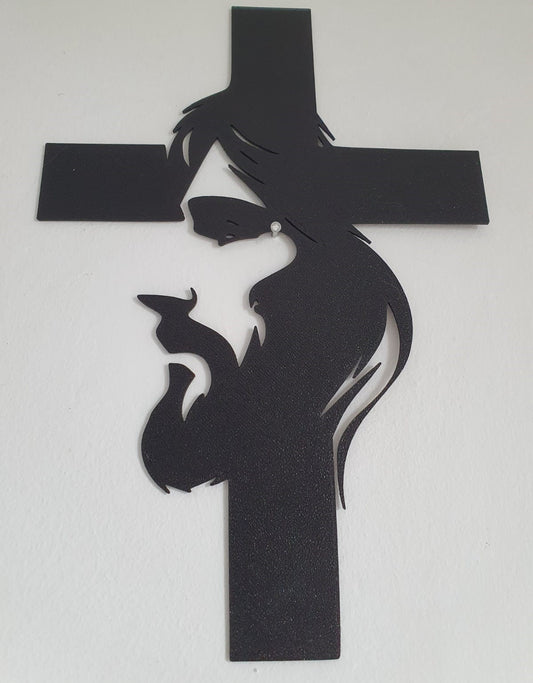 Jesus Cross Silhouette Wall Art