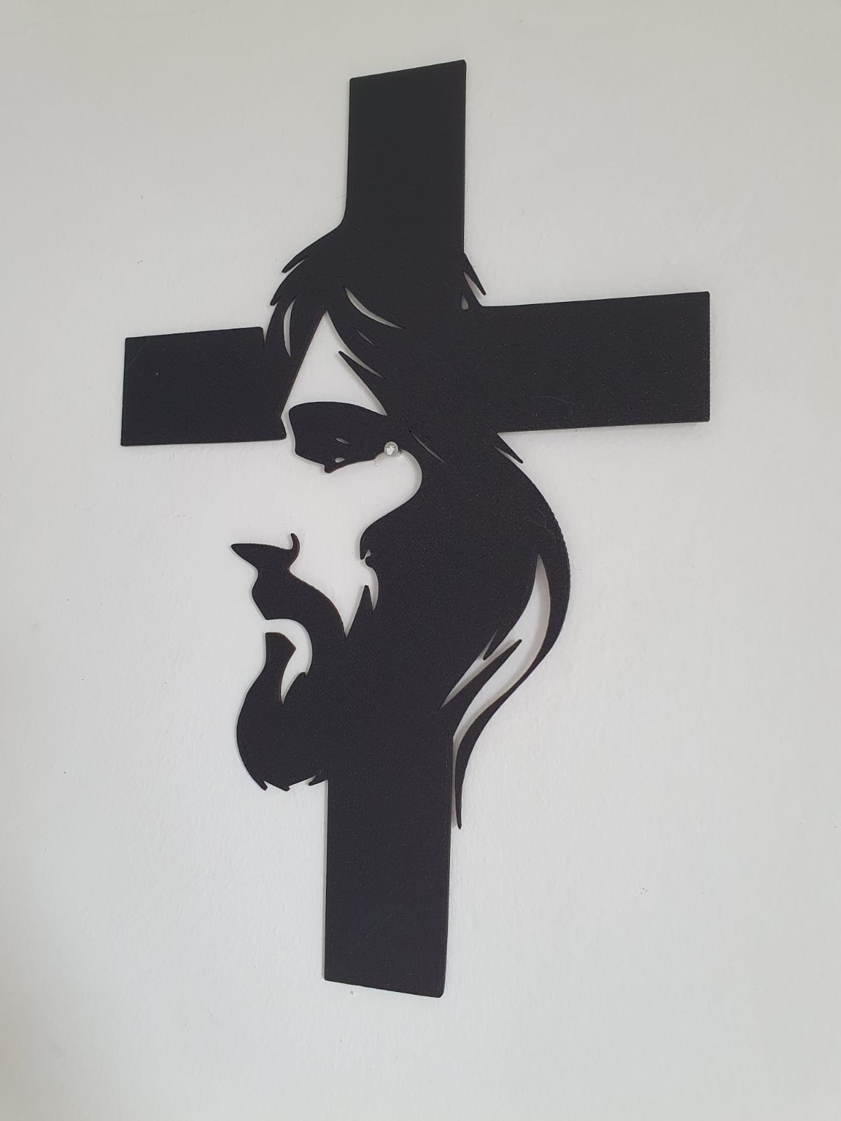 Jesus Cross Silhouette Wall Art