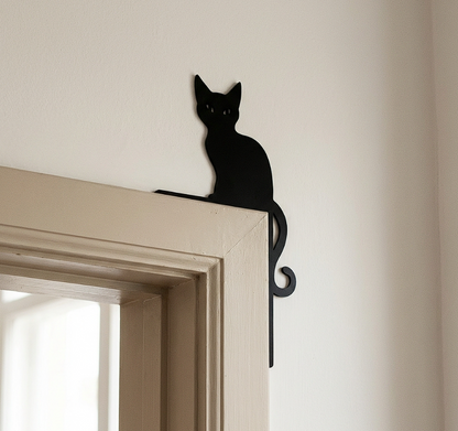 Kitten Silhouette Corner Wall Art