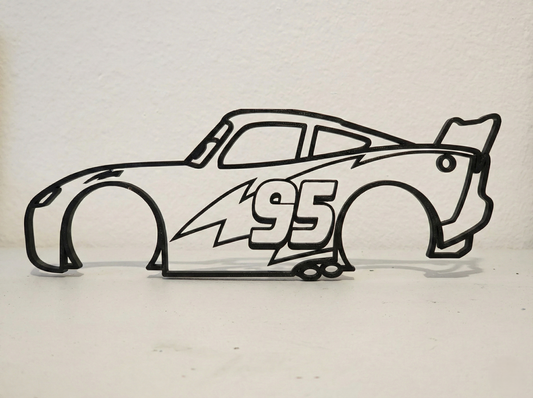 Lightning McQueen Silhouette Wall Art