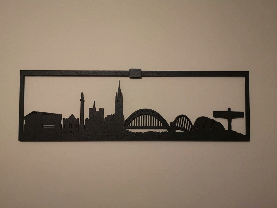 Newcastle Skyline Silhouette Wall Art