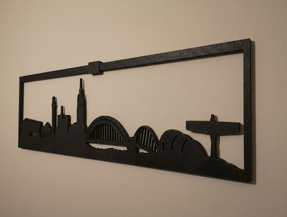 Newcastle Skyline Silhouette Wall Art