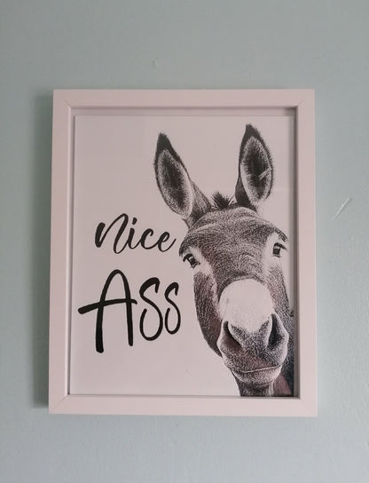 Nice Ass Donkey Wall Art – Funny Bathroom Decor (3D Printed)
