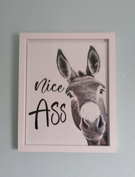 Nice Ass Donkey Wall Art – Funny Bathroom Decor (3D Printed)