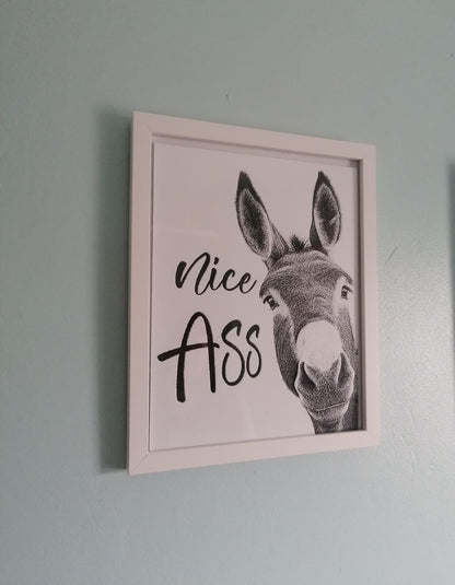 Nice Ass Donkey Wall Art – Funny Bathroom Decor (3D Printed)