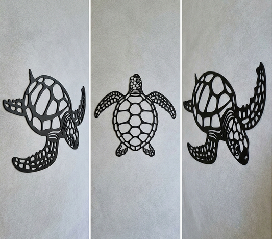 Artistic Sea Turtle - Silhouette Wall Art