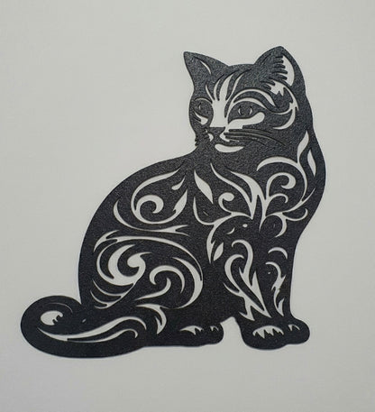 Tribal Cat Silhouette Wall Art