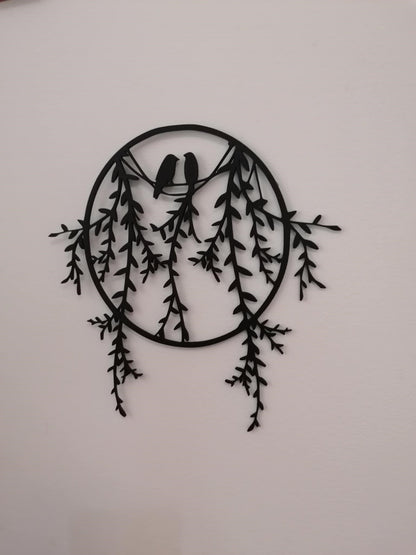 Willow Circle Bird Silhouette Wall Art