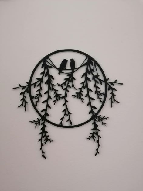 Willow Circle Bird Silhouette Wall Art