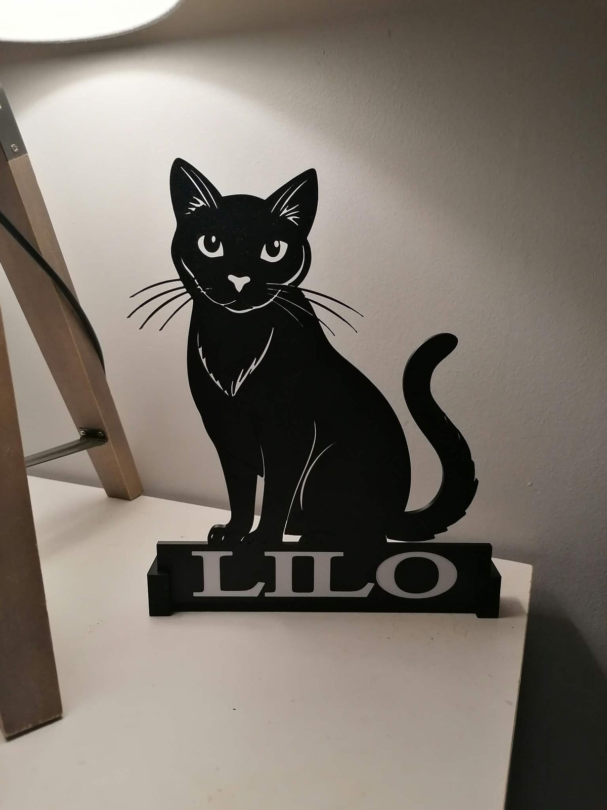 Black Cat Silhouette Wall Art