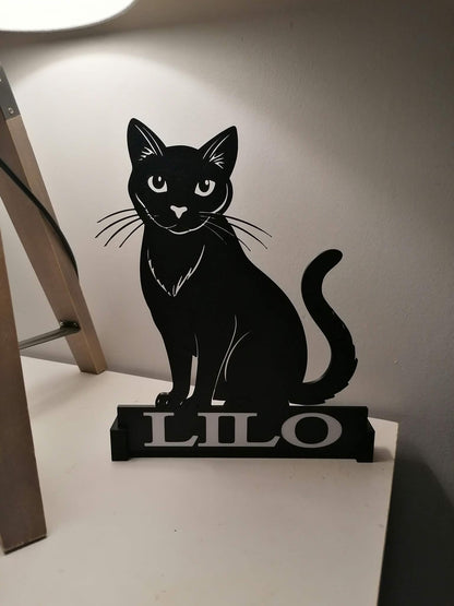 Black Cat Silhouette Wall Art