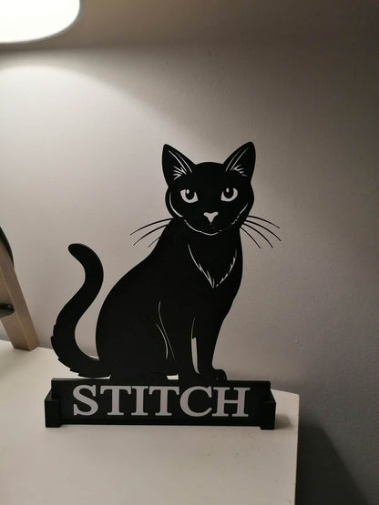 Black Cat Silhouette Wall Art
