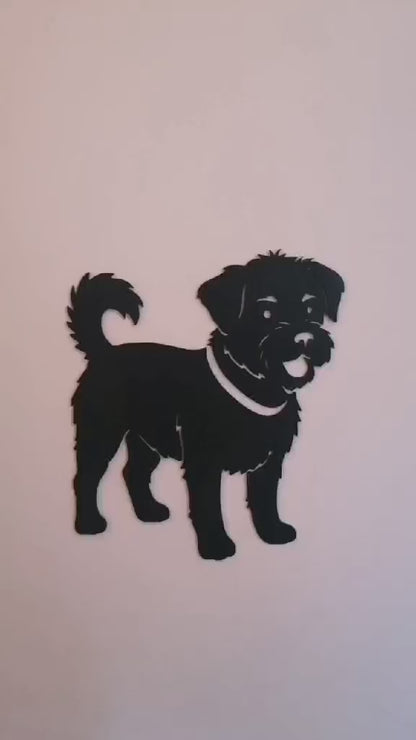 Jack Tzu Dog Silhouette Wall Art