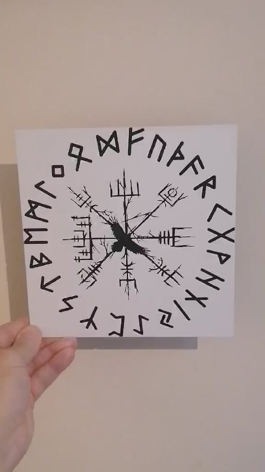 Viking Compass & Runes Wall Art