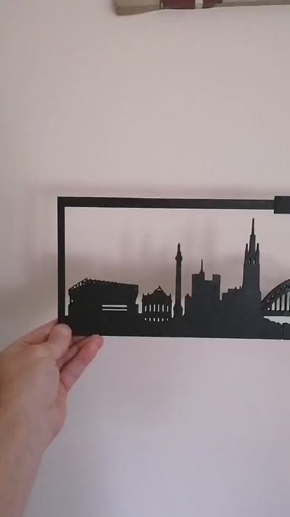 Newcastle Skyline Silhouette Wall Art
