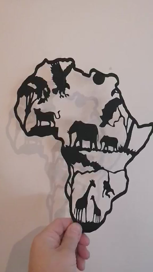 African Wildlife Continent Wall Art