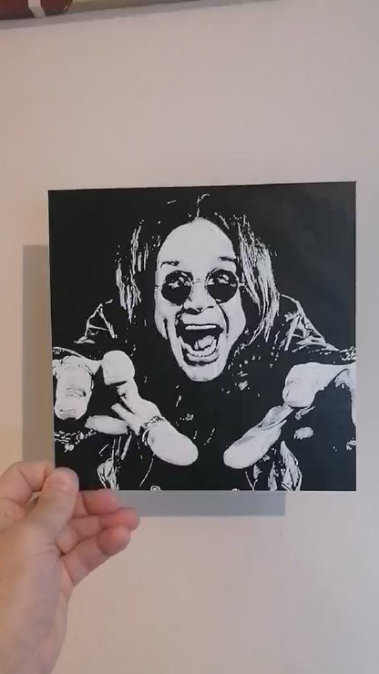 Ozzy Osbourne Inspired Silhouette Wall Art